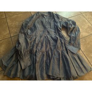 SHOWPO Australia 10 Babydoll Tencell Dress Button Cool Blue